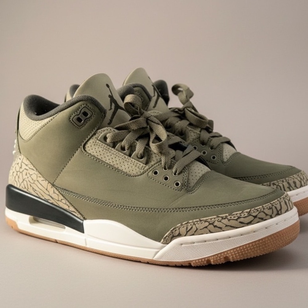 Air Jordan 3 Retro Olive Sequoia DN3707-202 Mens Size 10 OG Box - Picture 2 of 13